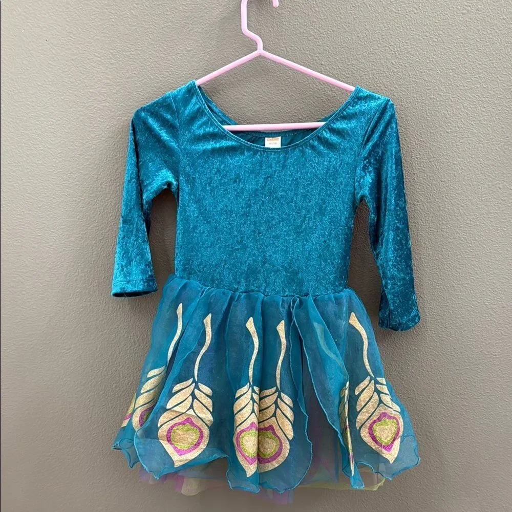 Gymboree Size 7/8 Pretty Lil Peacock Dress Leotard Halloween